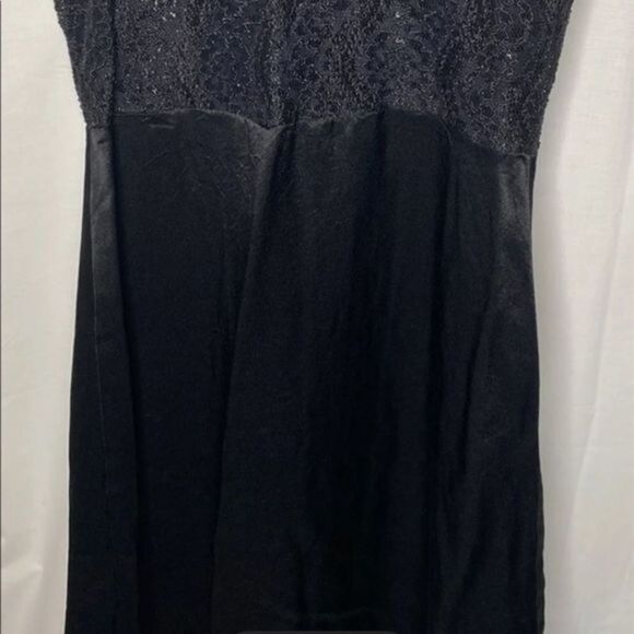 Vintage Apologie Lace & Satin Black Cocktail Dress - Picture 2 of 7